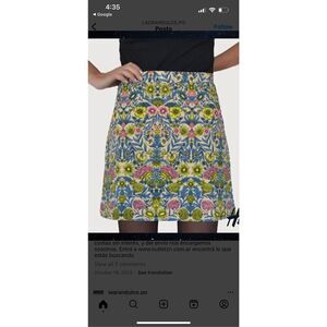 H&M Bright Floral Stretch Skirt XS Elastic Waist fluorescent